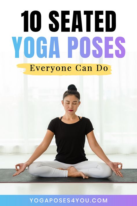 Seated Poses Yoga, Seated Yoga Poses For Beginners, Yoga Sitting Poses Asana, Seated Yoga Poses Sequence, Sitting Yoga Sequence, Yoga Poses Sitting, Easy Seat Yoga Pose, Yoga Seated Poses, Cool Down Yoga Poses