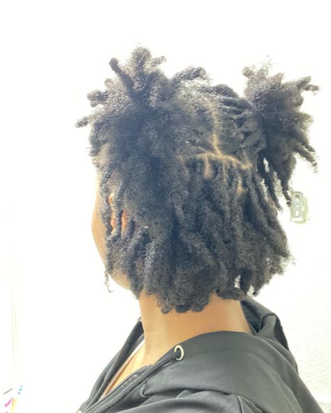 Big Chop Natural Hair, Short Dreadlocks Styles, Two Ponytails, Loc Inspiration, Loc Hairstyles, Short Locs Hairstyles, Quick Braided Hairstyles, Loc Journey, Protective Hairstyles Braids