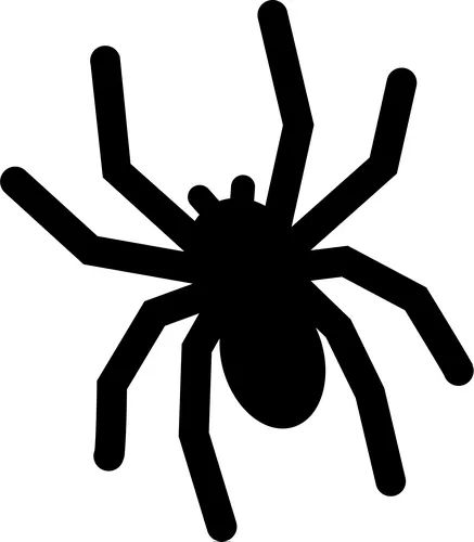 Silhouette of a spider hanging from web Royalty Free Vector Spider Clipart Black And White, Spider Printables Free, Spider Template Free Printable, Spider Hanging From Web, Spider Cutout, Spider Clip Art, Spider Images, Spider Vector, Spider Template