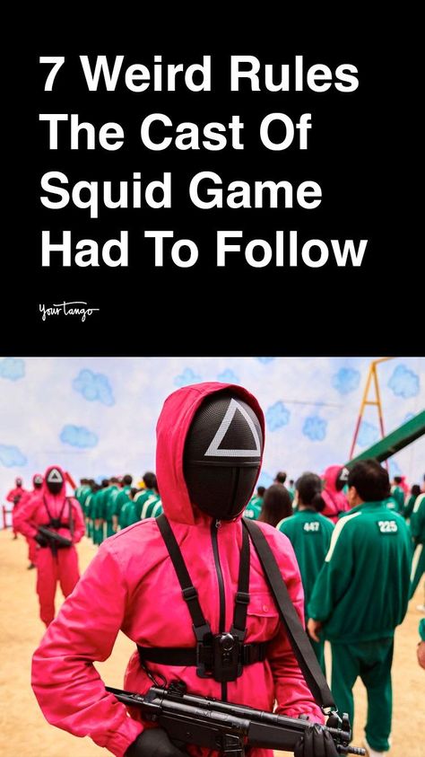 The Netflix K-drama show, 'Squid Game' captivated viewers with its intense storyline. Here are 7 weird rules the cast of 'Squid Game' had to follow. Squid Game The Challenge, Numbers To Call, Social Justice Issues, Stunt Doubles, Dangerous Games, Entertainment News Celebrities, Childrens Games, Masked Man, Squid Game