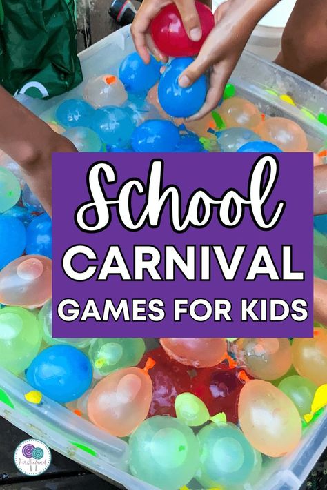 Educational carnival game ideas for an elementary school carnival Circus Gross Motor Activities, Fun At The Fair Preschool Theme, Carnival Games For Kindergarten, Fall Carnival Games For Preschoolers, Carnival Themed School Dance, Literacy Carnival Games, Educational Carnival Games, Carnival Theme Literacy Night, Kindergarten Carnival Games