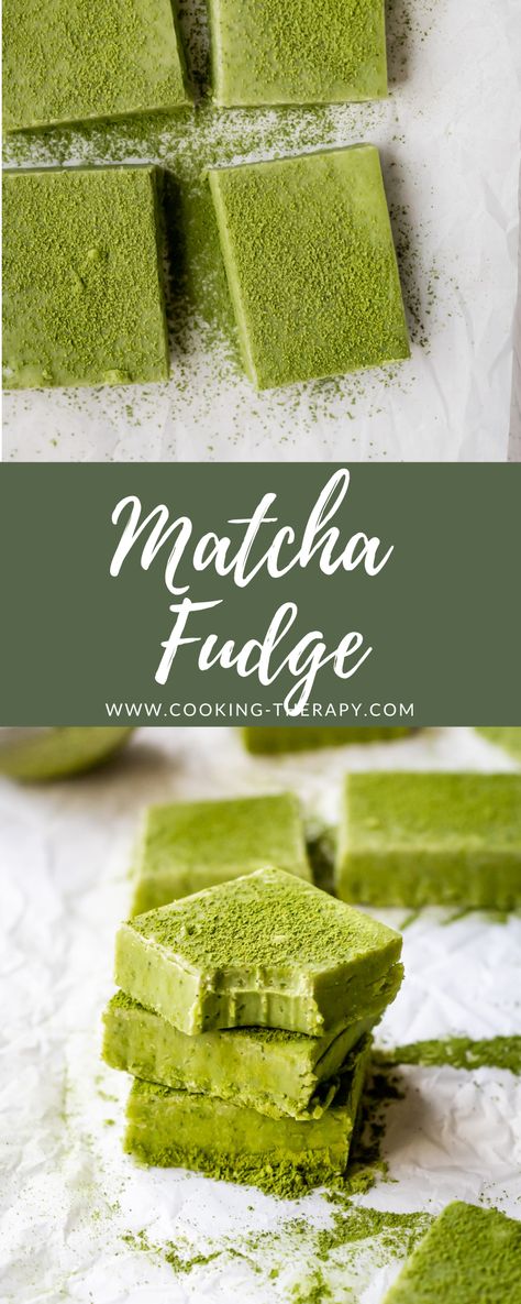 Neopolitan Matcha Cookies, Cooking With Matcha Powder, Matcha Fudge Recipe, Baking With Matcha, Easy Matcha Desserts, Macha Recipes, Matcha Fudge, Matcha Recipe Baking, Match Recipes