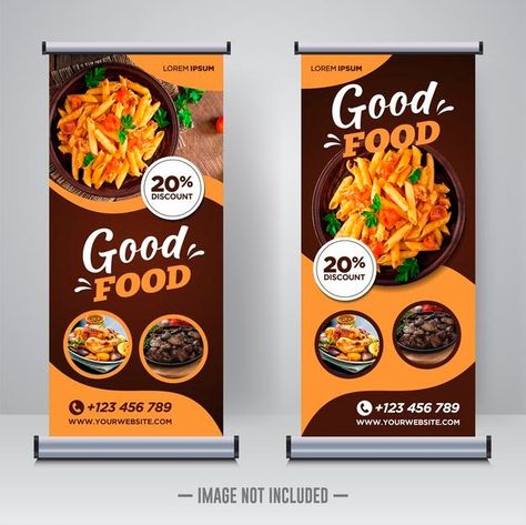 Xbanner Design, Fake Order, Standing Banner Design, Roll Up Banner Design, Makanan Aesthetic, Rollup Banner Design, Shop Banner Design, Beverage Design, Roll Banner