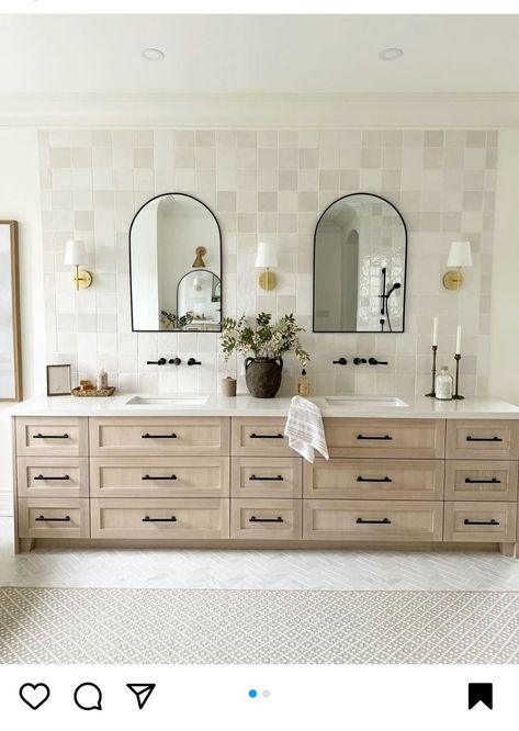 Bathroom Vanity Design Ideas, Vanity Design Ideas, Oak Bathroom Vanity, New House Bathroom, Bathroom Vanity Designs, Timeless Bathroom, Oak Bathroom, Vanity Design, Double Vanity Bathroom