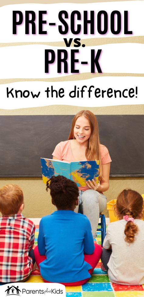 Do you know the difference between preschool and pre-k? Click the link to learn about it! | early childhood learning | preschool vs. pre-k | #preschool #preK #childhoodlearning #parenting Pre K Subjects, Scholastic Pre K On My Way, Pre K Preparation, Opening A Preschool, Preschool Program Ideas, Pre K Goals, Starting A Daycare Center, Starting Preschool, Preschool Readiness