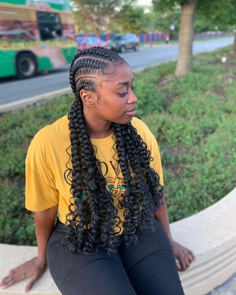 Feedins Braids With Curly Hair, 5 Feed In Braids, Feed In Braids Styles, No Deposit No Appointment, Feedins Braids, Braids With Curly Hair, Feed In Braids, Feed In Braids Hairstyles, African Hair Braiding Styles