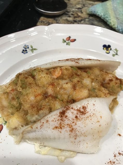 I live in Florida so fish is often on the menu. You don't have to use flounder for this, any mild white fish will work. Shrimp Stuffed Flounder, Stuffed Flounder Recipes, Stuff Flounder Recipes, Stuffed Flounder, Recipe With Shrimp, Flounder Recipes, Shrimp Stuffed, Flounder Fishing, Stuffing Ingredients