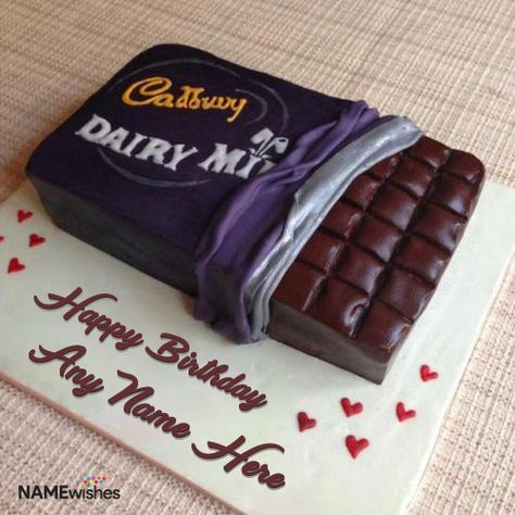 Delicious, rich and moist Cadbury chocolate cake is sure to become a favorite for anyone. Cadbury Dairy Milk Birthday Cake with Name is the best way to wish your loved ones on their birthday. Happy Birthday Iqra Name Cake, Milk Birthday Cake, Cadbury Chocolate Cake, Chocolate Cake With Name, Happy Birthday Chocolate, Milk Chocolate Cake, Cadbury Dairy Milk Chocolate, Birthday Cake Writing, Birthday Cake With Name