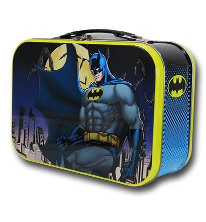 Pin for Later: 38 Superhero Backpacks and Lunch Boxes For Your Little Hero The Dark Knight Batman City & Moon Lunch Tin ($16) Batman City, Lids Hat, Batman Merchandise, Tin Lunch Boxes, Pot Organization, Girls Winter Hats, Food Storage Container Set, Insulated Lunch Box, Kid Rock