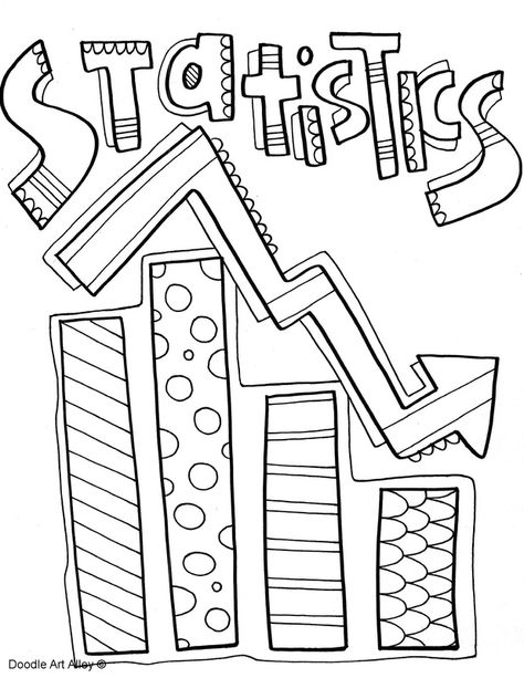 Statistics Binder Coloring Page - Classroom Doodles Subject Cover Pages, Classroom Doodles, Math Paper, Cover Binder, Statistics Math, Dance Coloring Pages, Project Cover Page, Student Binders, School Book Covers