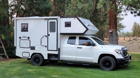 Toyota Tacoma Camper Shell, Tacoma Camper Shell, Tacoma Camper, 4x4 Motorhome, Toyota Motorhome, Toyota Camper, Retro Trailers, Toyota Tacoma 4x4, Tacoma 4x4