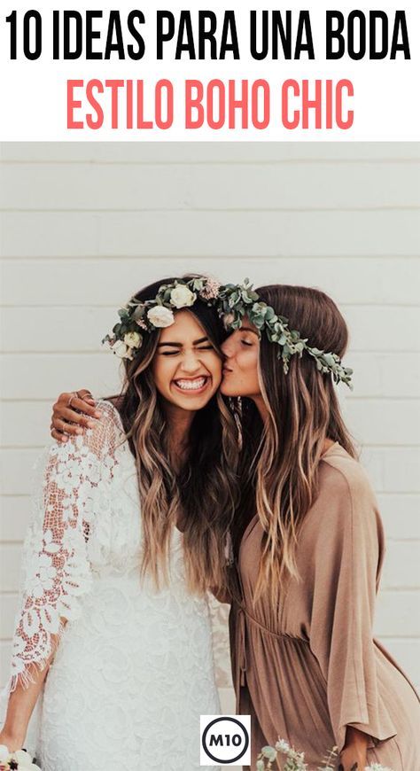 Hippie Elegante Boho Style, Boho Party Outfit, Boda Boho Chic, Vestido Boho Chic, Hippie Elegante, Bodas Boho Chic, Look Hippie Chic, Estilo Hippie Chic, Flower Crown Bridesmaid