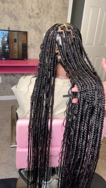 Boho Knotless Braids, Boho Knotless, Big Box Braids Hairstyles, Box Braids Hairstyles For Black Women, Cute Braided Hairstyles, Braided Cornrow Hairstyles, Braids Hairstyles Pictures, Quick Braided Hairstyles, Cute Box Braids Hairstyles