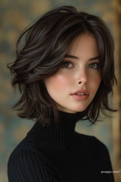 Short Hair For Short Necks, Short Hair Styles For Long Faces, Woman Bangs Hair, Short Hair Trends 2024, Short Womens Hair, Haircut For Girls Short, Voluminous Short Hair, Women’s Short To Medium Haircuts, Cute Haircuts For Short Hair