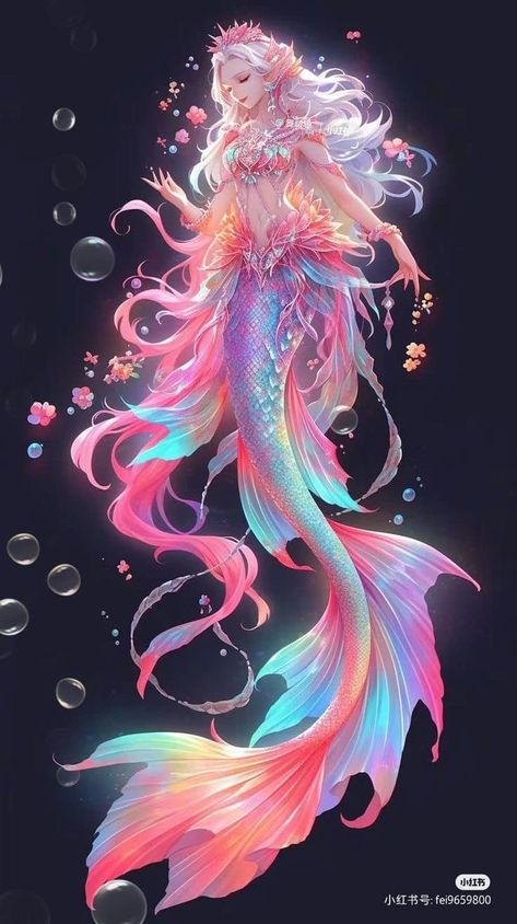 Mermaid Anime, Personaje Fantasy, Anime Mermaid, Mermaid Artwork, Mermaid Wallpapers, Fantasy Mermaids, Mermaid Drawings, Mermaid Pictures, Japon Illustration