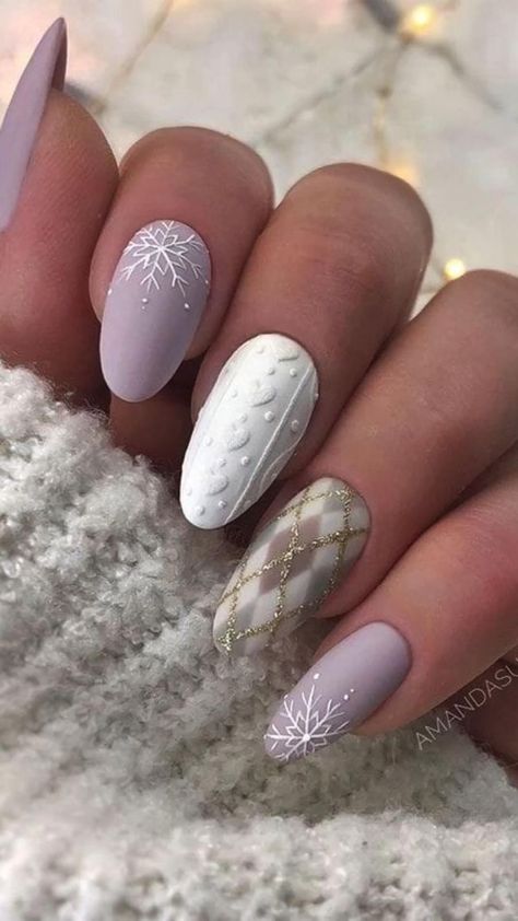 Manicure Inspiration, Winter Nails Acrylic, Sweater Nails, Christmas Gel Nails, Christmas Nail Art Designs, Christmas Nails Acrylic, Winter Nail Art, Winter Nail Designs, Festival Nails