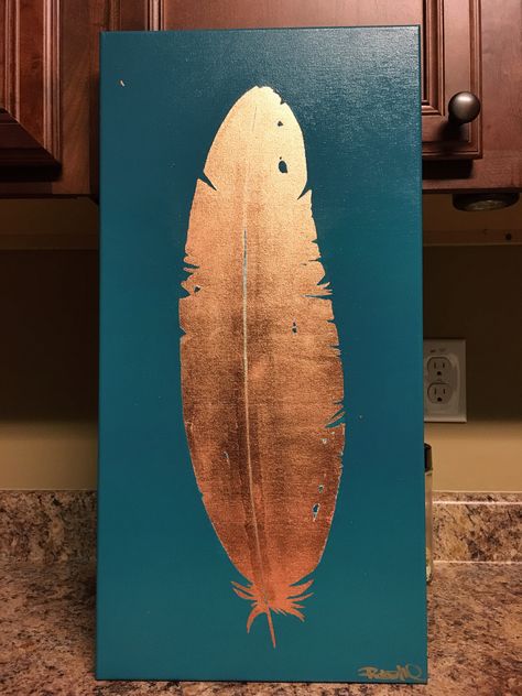 Copper Leaf Art, Tuscan Teal, Brown Branding, Cutthroat Kitchen, Copper Paper, Turquoise Christmas, Parisian Street, Original Canvas Art, Painting Reference