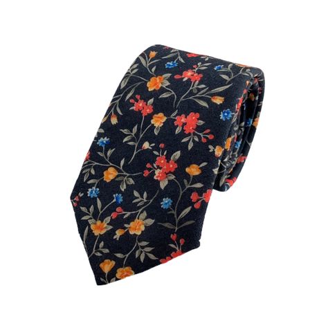 Black Summer Business Ties, Prom Men, Floral Necktie, Bohemian Style Wedding, Groomsman Gift, Camp Wedding, Red Peach, Dapper Style, Black Prom