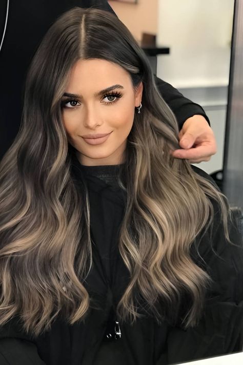 25+ Stunning Ash Brown Hair Color Ideas For Beauty Queens To Slay Ashy Hair Color Ash Brown, Smokey Beige Hair Color, Mocha Ash Brown Hair, Ash Brown Ombre Hair, Cool Ash Brown Hair, Ashy Brunette Hair, Dark Ash Blonde Hair Color, Ash Brown Hair Color Ideas, Dark Ash Brown Hair