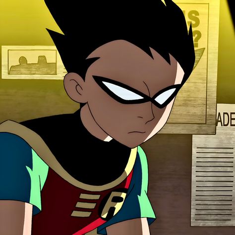 Robin Art Dc, Robin Without His Mask, Robin Teen Titans Icon, Robin From Teen Titans, Robin Teen Titans Go, Robin Ttg, Robin Aesthetic, Robin Pfp, Robin Teen Titans