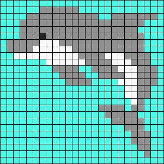 Dolphin Knitting Pattern, Starfish Alpha Pattern, Dolphin Alpha Pattern, Beach Alpha Pattern, Dolphin Pixel Art, Fish Alpha Pattern, Beach Pixel Art, Micro Embroidery, C2c Crochet Pattern Free