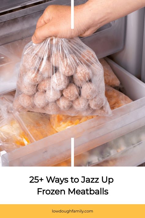 Discover easy, budget-friendly, and kid-approved ways to jazz up frozen meatballs! From Meatball Alfredo Pasta to BBQ Skewers, these creative recipes are perfect for busy parents. Get ready to transform your mealtime with simple yet delicious dishes that are sure to delight the whole family. #EasyRecipes #FamilyMeals #MeatballMagic Frozen Mini Meatball Recipes, How To Cook Frozen Meatballs, Recipe Using Frozen Meatballs, Frozen Meatball Recipes Easy Dinners, Meatball Alfredo Pasta, Frozen Meatball Dinner Ideas, Recipes Using Frozen Meatballs, Meatball Alfredo, Mini Meatballs Recipe