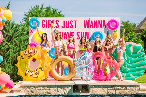 Bachelorette Photoshoot, Summer Bachelorette Party, Barbie Malibu, Bachelorette Pool Party, Girls Just Wanna Have Sun, Bachelorette Planning, Bachelorette Party Planning, Bridal Bachelorette Party, Bachelorette Trip