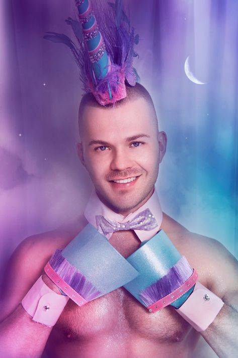 Unicorn Guy, Pegasus Unicorn, Unicorn Photos, Unicorn Outfit, Unicorn Costume, Beefy Men, Taste The Rainbow, Photographic Studio, Man Birthday