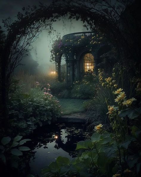 Dark Castle, Gothic Garden, Midnight Garden, Fantasy Homes, 다크 판타지, Fantasy House, Fantasy Castle, Fantasy Places, Fantasy Art Landscapes