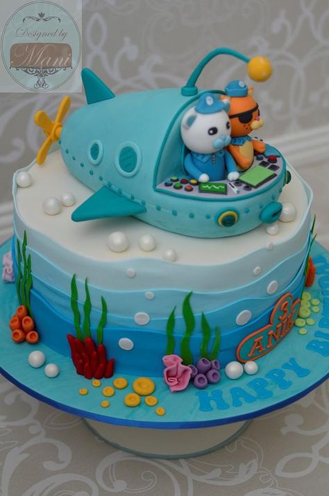 Octonauts Birthday Cake, Octonauts Cake, Octonauts Birthday Party, Kids Birthday Party Cake, Octonauts Party, 5th Birthday Cake, Cake Kids, 4th Birthday Cakes, 3rd Birthday Cakes