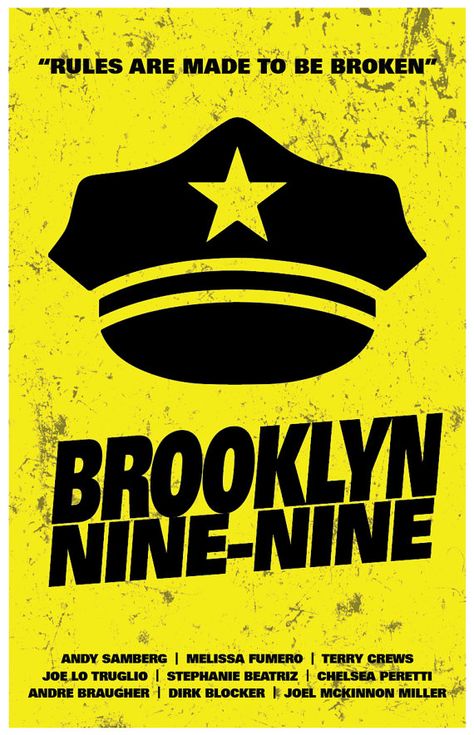 Brooklyn Nine-Nine Minimalist Poster Movie Poster Project, Posters Decor, Indie Movie Posters, Minimalist Poster Design, Movie Posters For Sale, Poster Club, Series Poster, Terry Crews, Andy Samberg