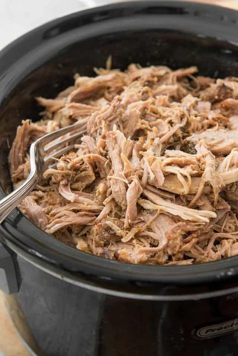 Slow Cooker Pulled Pork - The Recipe We Make Every Week Daging Babi Panggang, Pork Loin Pulled Pork, Pulled Pork Crock, Pork Crock, Bbq Pulled Pork Slow Cooker, Crockpot Pork Loin, Pulled Pork Recipe Slow Cooker, Bbq Pulled Pork Recipe, Pork Dinners