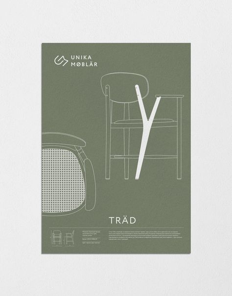 Posters by Leit Design for Furniture Company UNIKA MØBLÄR Industrial Design Portfolio Layout, Furniture Poster Design, Furniture Poster, Furniture Branding, Design De Configuration, Catalog Design Layout, Furniture Graphic, Pamphlet Design, 타이포그래피 포스터 디자인