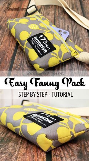 DIY EASY FANNY PACK | How to make a sling bag easily and conveniently [sewingtimes] Diy Fanny Pack Pattern Free, Fanny Pack Pattern Free, Diy Sling Bag Pattern, Sling Bag Pattern Free, Sew Stocking, Fanny Pack Sewing Pattern, Diy Sling Bag, Waist Bag Pattern, Belt Bag Pattern