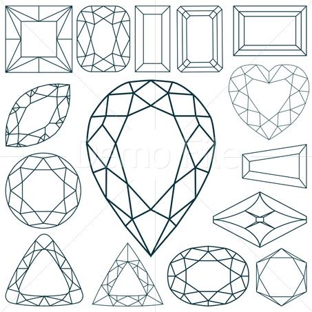 name of gemstone vector - Google Search Draw Gemstones, Gem Drawing, Jewel Drawing, Stone Shapes, Crystal Drawing, Sacred Science, Jewellery Design Sketches, Gemstone Art, Magic Symbols