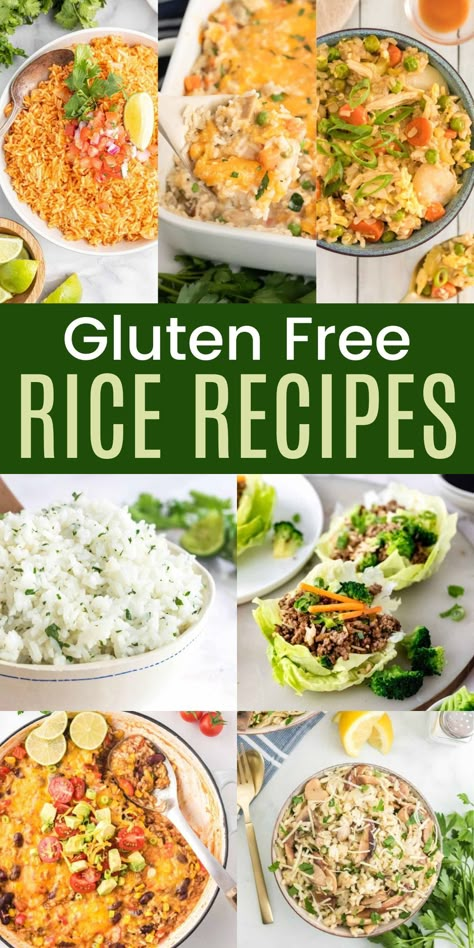 Gluten Free Rice Dinner Recipes, Gluten Free Chicken Rice Bowls, Gluten Free Rice Recipes For Dinner, Gf Rice Dishes, Gluten Free Dairy Free Rice Recipes, Gluten Free Rice Dishes Easy Recipes, Healthy Gluten Free Bowls, Gluten Free Bowls Easy Recipes, Rice Dish Ideas