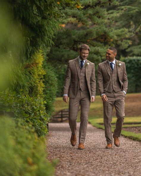 Menz Suits: Your Destination for Mens Wedding & Formal Suits, Menswear Check Suits For Men, Harris Tweed Suit, Tweed Groom, Brown Tweed Jacket, Mens Tweed Suit, Brown Tweed Suit, Tweed Wedding, Tweed Wedding Suits, Tweed Run