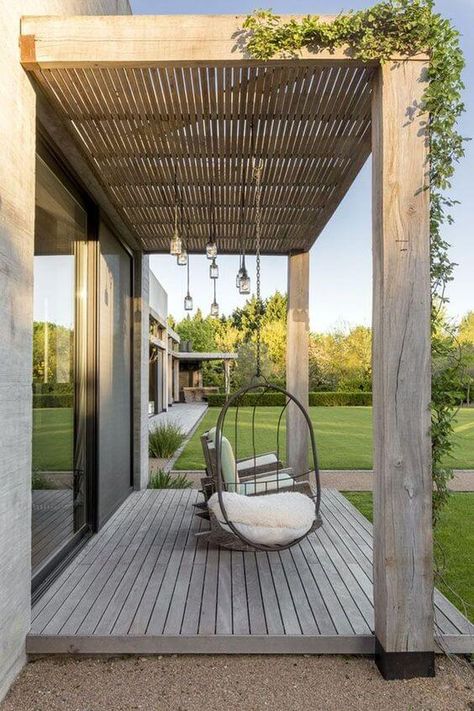 Let the fresh air flow whether you have a tiny, narrow patio or a large garden with our stylish outdoor patio design ideas. Check them out! small backyard patio design ideas | patio design ideas on a budget | #outdoorspaces | #modernpatiodesign | #patiodesignlayout #pergolas #SharpAspirant Covered Pergola Patio, Pergola Patio Ideas, Deck Pergola, Pergola Diy, Patio Pergola, Outdoor Patio Designs, Backyard Pergola, Deck With Pergola, Covered Pergola