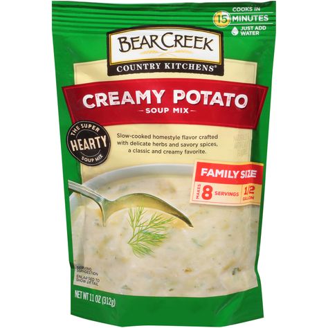 Creamy Potato Soup Mix Bear Creek Soup, Cat Remedies, Fort Polk, Cheddar Potatoes, Peach Kitchen, Loaded Potato Soup, Chowder Soup, Creamy Potato Soup, Vegetable Beef Soup