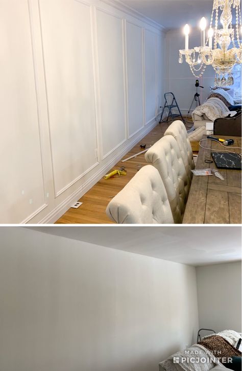 DIY-HOW-TO-PLAN-MEASURE-INSTALL-WALL-BOX-MOLDING-TRIM Carpenter Kitchen, Wall Molding Diy, Box Molding, Carpentry Ideas, Molding Ideas, Trim Carpentry, Trim Ideas, Picture Frame Molding, Garage Apartment