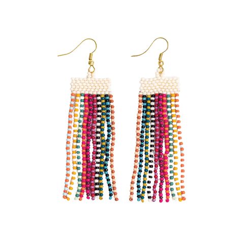 PRICES MAY VARY. Colorful Beaded Earrings: Handcrafted with a dynamic blend of vibrant seed beads, these earrings capture the essence of boho style. The flowing design adds movement and vibrancy to your look, perfect for making a bold fashion statement. Versatile Boho Earrings: Perfect for various occasions, from music festivals & beach weddings to everyday looks. These western-inspired statement earrings add a touch of charm to any outfit, perfect for those who love to embrace a bold aesthetic