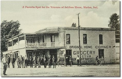 A Favorite Spot for Residents of the National Military Home, Marion, Indiana | Flickr - Photo Sharing! Marion Indiana, Fire Insurance, Home Corner, Grant County, Family Roots, Corner House, School Building, Interesting Places, Military Veterans