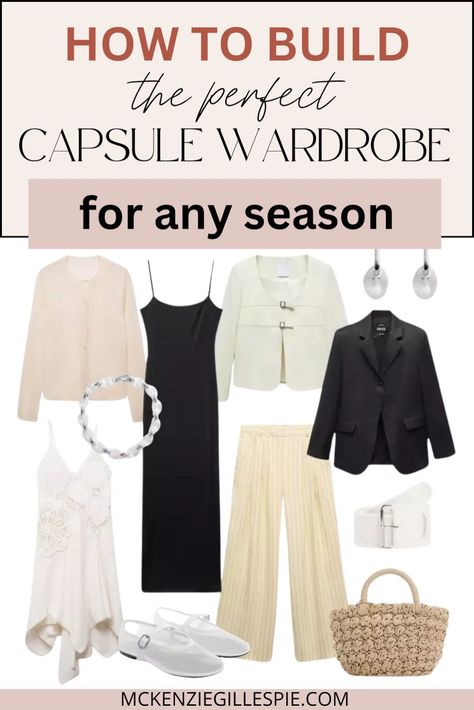 Ready to build a starter capsule wardrobe that works no matter the season? This guide will help you choose women's fashion essentials that effortlessly fit into your daily routine. Learn how to make seasonal fashion easy with staple items that are perfect for layering and mixing throughout the year. Winter Basics, Perfect Capsule Wardrobe, Basic Wardrobe Essentials, Spring Wardrobe Essentials, Fashion Staples, Timeless Basics, Seasonal Wardrobe, Versatile Wardrobe, Fall Layers