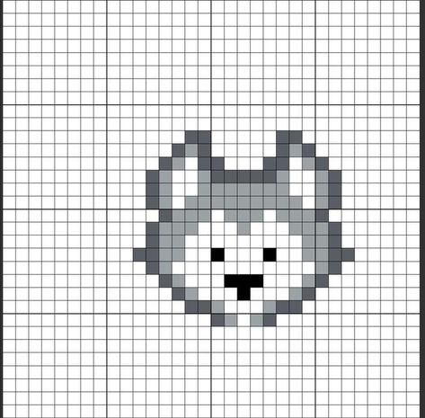 Wolf Bead Loom Patterns, Wolf Hama Beads, Pixel Wolf Art, Wolf Cross Stitch Pattern Free, Wolf Knitting Pattern, Perler Bead Wolf, Wolf Perler Bead Patterns, Wolf Pixel Art, Husky Cross Stitch