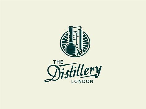 The Distillery London [Final version]  #logo #logodesign #logo inspiration Alcohol Company Logo, Distillery Logo Design, Gin Logo, Distillery Logo, Distillery Design, Spirit Logo, Whiskey Still, Farm Logo Design, Indigo Cloth