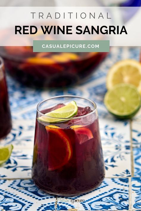 This classic Red Sangria recipe combines red wine, fresh fruit, and a splash of brandy for a refreshing Spanish-inspired drink. Easy to make and perfect for casual get-togethers or whenever you want to add a splash of Mediterranean flavor to your day. Whether you stick to the traditional red wine version or experiment with a white sangria recipe, this drink is always a crowd-pleaser. Prepare it beforehand to let the flavors meld together, then serve over ice for a cool, fruity cocktail. Spanish Sangria Recipes, Spring Sangria, Red Sangria Recipe, Cocktails Non Alcoholic, Spanish Sangria, Homemade Sangria, White Sangria Recipe, Red Sangria Recipes, Fruit Sangria