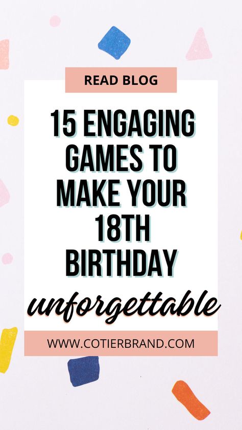 Create an unforgettable 18th birthday with these 15 engaging games. Fun party activities designed for adult enjoyment. Games For 19th Birthday, 18th Party Games Ideas, Party Games 18th Birthday, Games To Play At 18th Birthday Party, How To Make 18th Birthday Special, 18th Birthday Party Games Activities, 18th Birthday Games Activities, 18th Birthday Games Ideas, Party Games For 18th Birthday