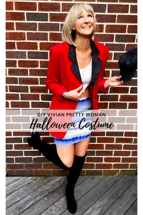 Pretty Woman Vivian Costume, Pretty Woman Costume Diy, Diy Pretty Woman Costume, Vivian Pretty Woman Costume, Pretty Women Halloween Costume, Pretty Woman Costume Couple, Pretty Women Costumes, Vivian Pretty Woman, Pretty Woman Halloween Costume