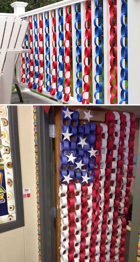 4th Of July Parade, Fourth Of July Decorations, 4th July Crafts, Vintage Basket, Patriotic Fashion, Fourth Of July Food, Fourth Of July Decor, Diy Event, Patriotic Crafts