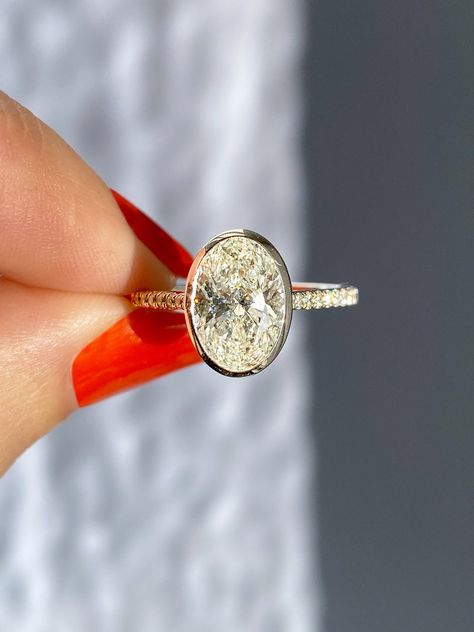 The Truth About Bezel Settings | Frank Darling Bezel Diamond Ring, Frank Darling, Bezel Diamond Rings, Pave Band Engagement Ring, Bezel Set Diamond Ring, Bezel Set Engagement Ring, Ring Inspiration, Bezel Engagement Ring, Cute Engagement Rings